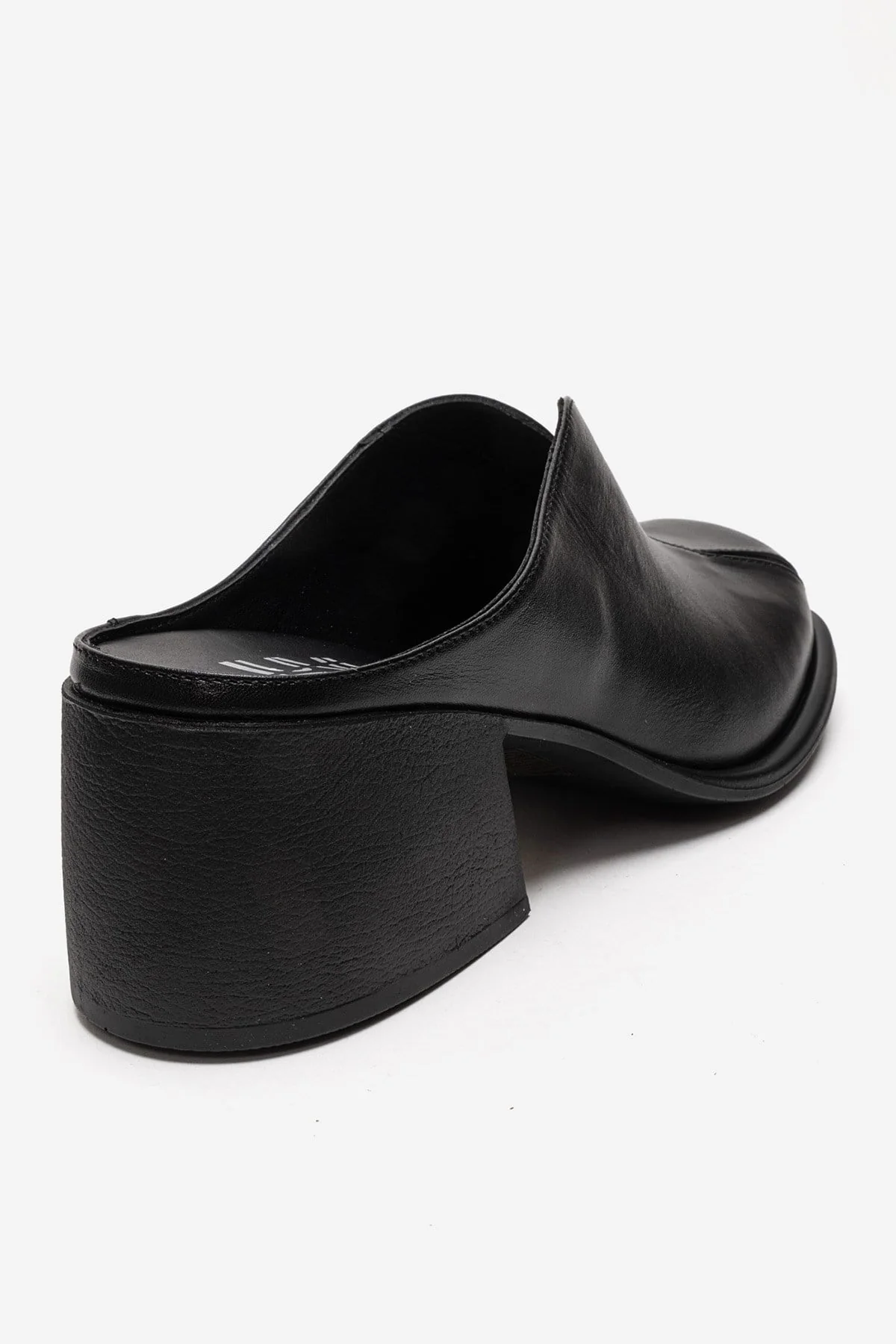 Ardent - Black Genuine Leather Block Heel Mule (Women) - Image 5