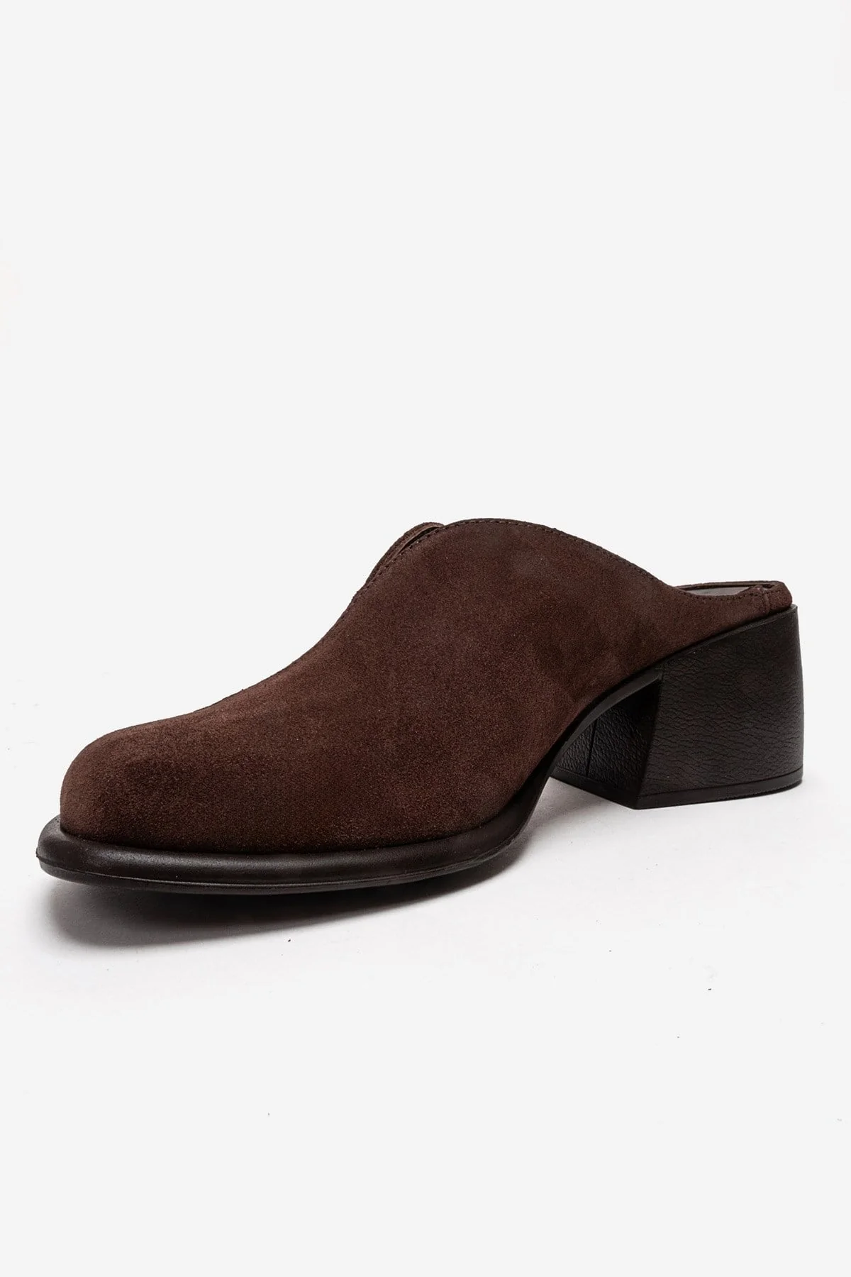 Ardent - Brown Genuine Leather Block Heel Mule (Women) - Image 6