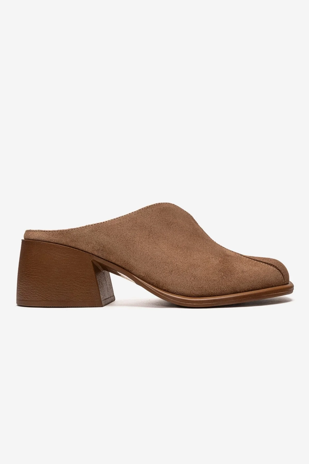 Ardent - Camel Genuine Leather Block Heel Mule (Women) - Image 4