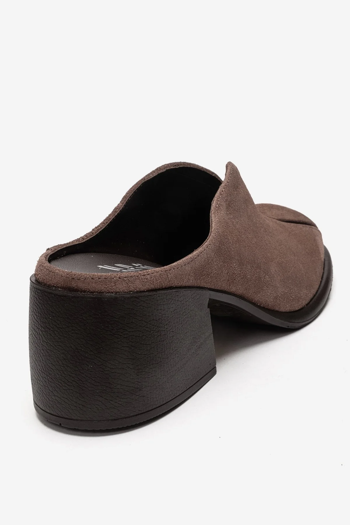 Ardent - Taupe Genuine Leather Block Heel Mule (Women) - Image 5