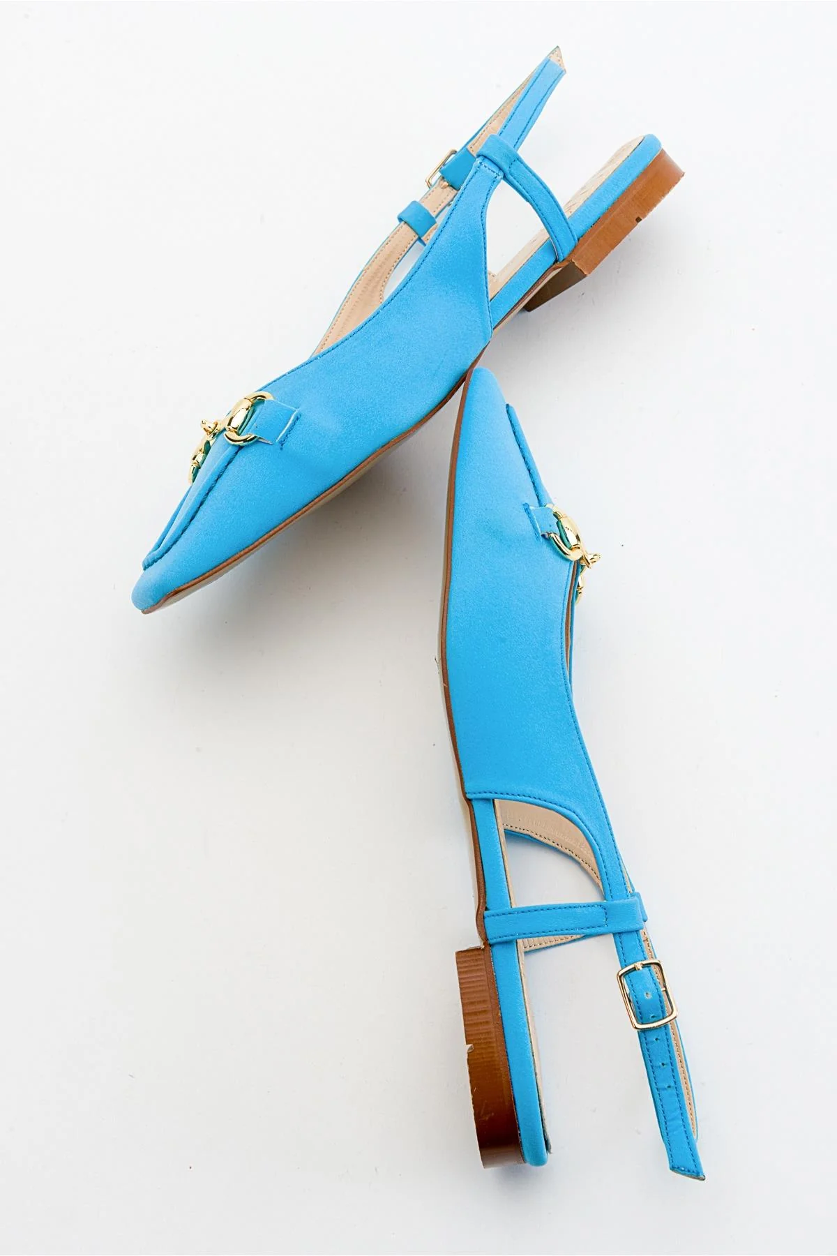 Area - Baby Blue Closed-Toe Buckle Flat Sandal (Women) - Image 4