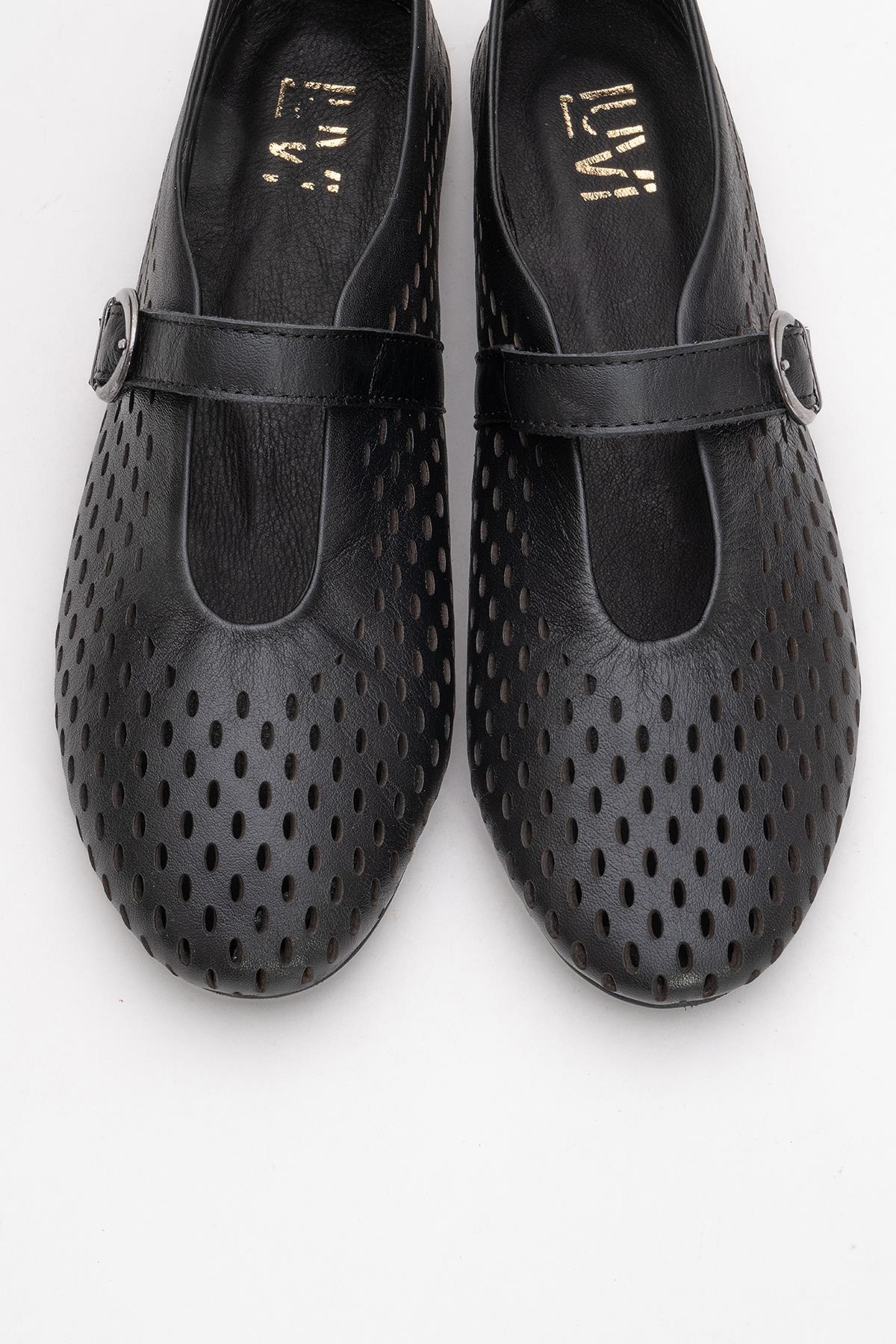 Arian Black Suede Leather Ballet Flat (Women) - Image 2