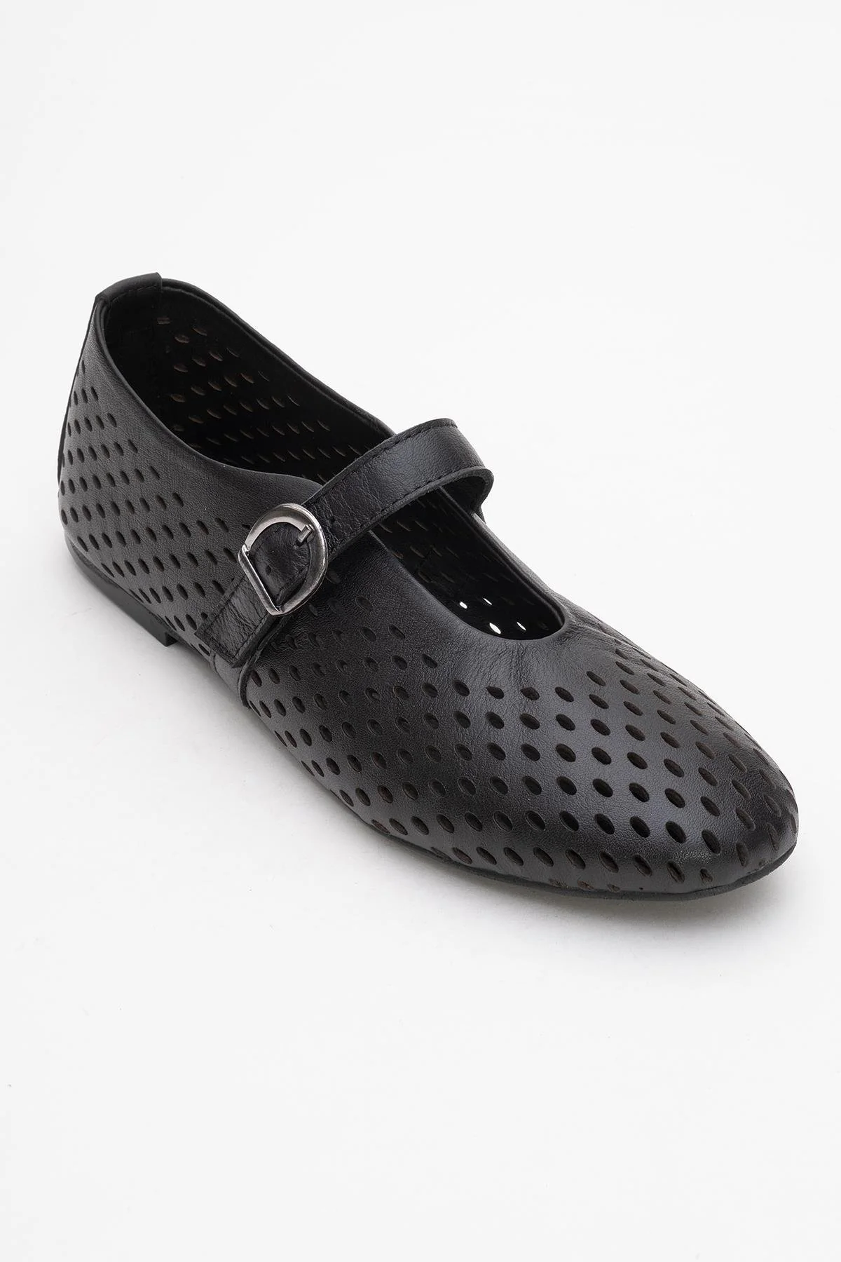 Arian Black Suede Leather Ballet Flat (Women) - Image 3