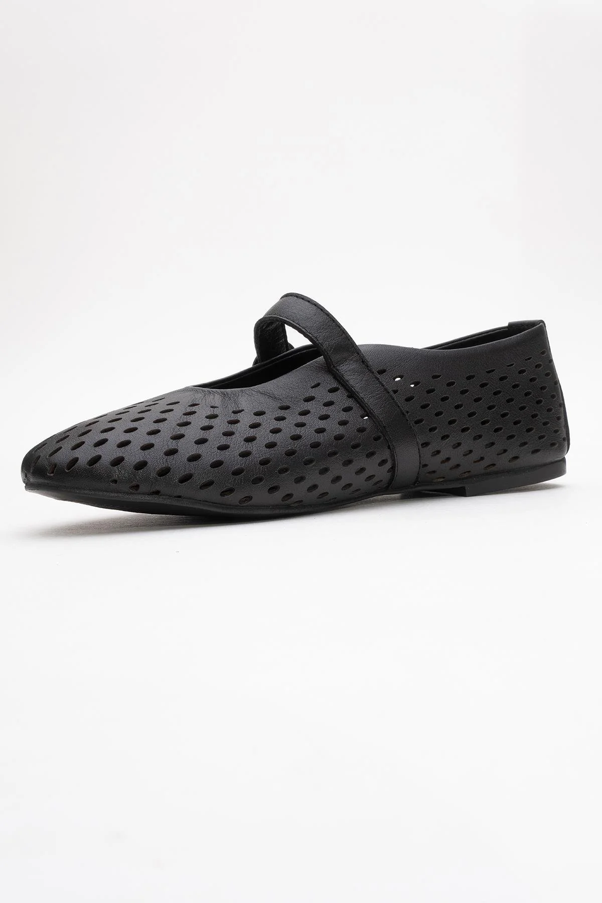 Arian Black Suede Leather Ballet Flat (Women) - Image 4