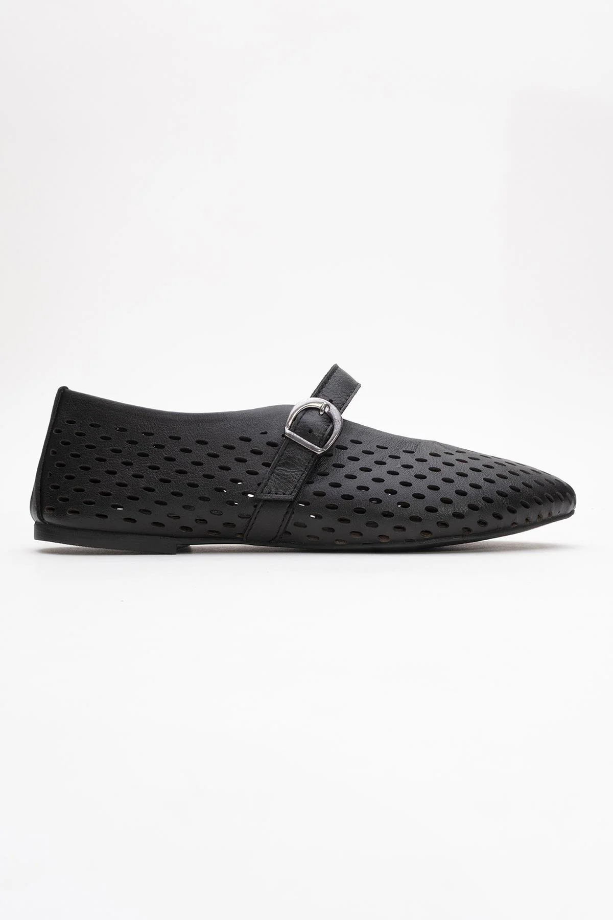 Arian Black Suede Leather Ballet Flat (Women) - Image 6