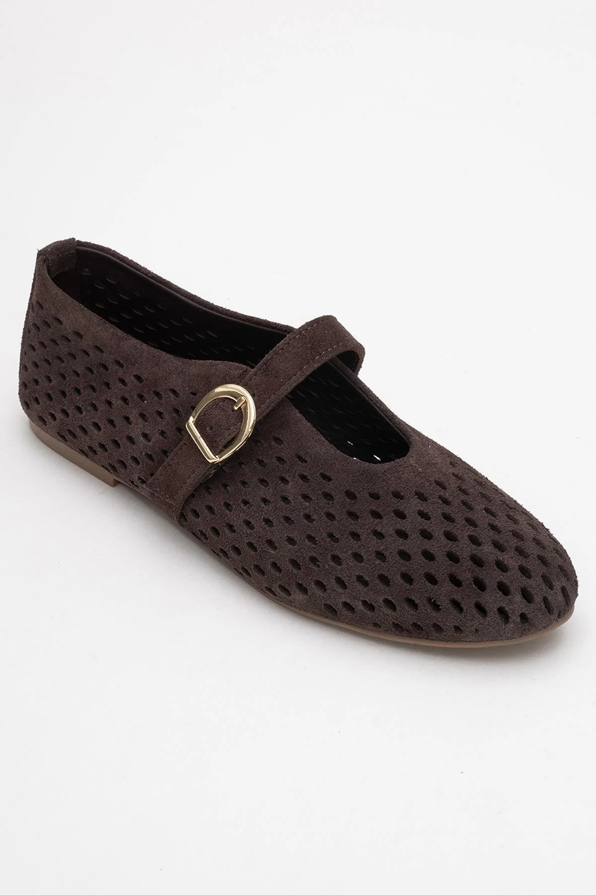 Arian - Brown Genuine Leather Ballet Flat (Women) - Image 3