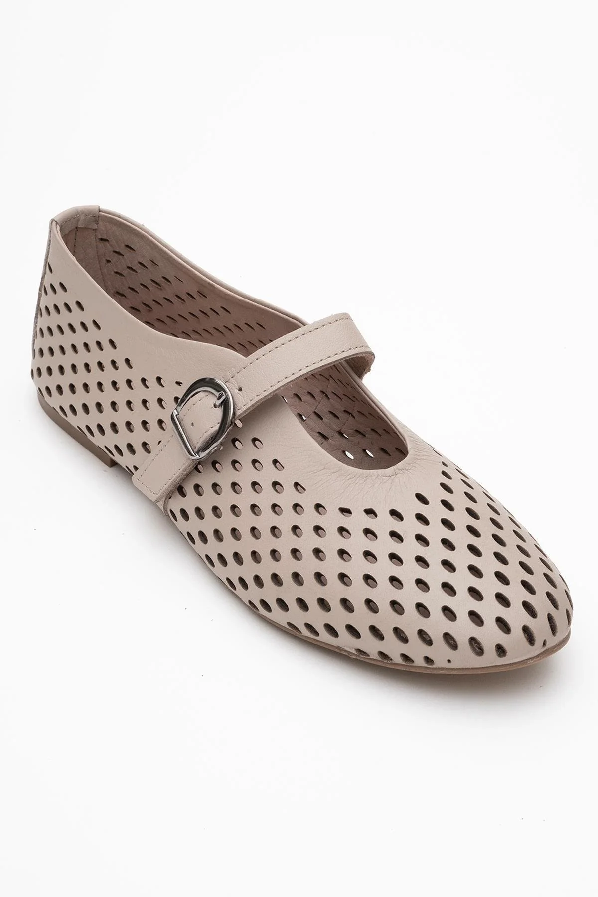 Arian Cream Beige Leather Ballet Flat (Women) - Image 3