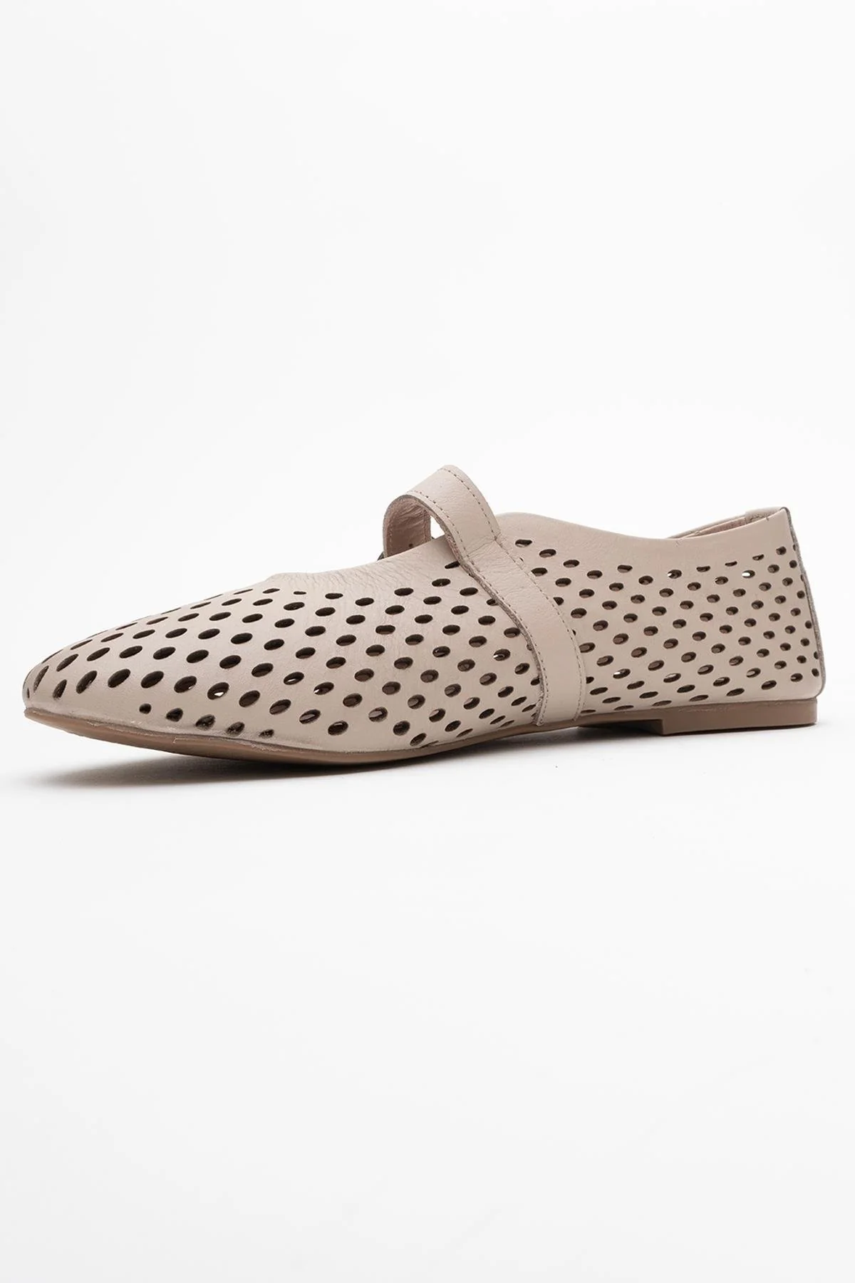 Arian Cream Beige Leather Ballet Flat (Women) - Image 4