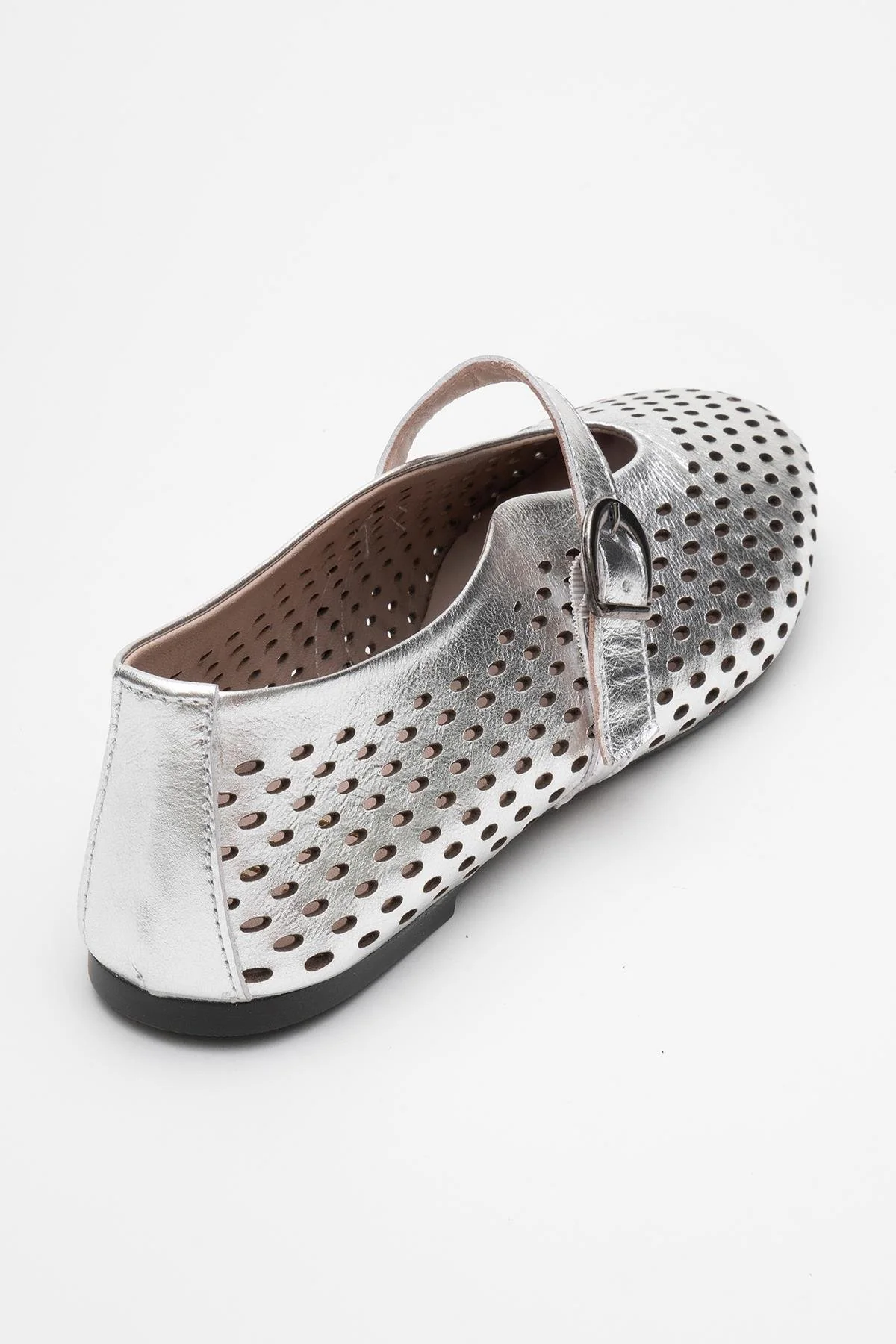 Arian Silver Leather Ballet Flat (Women) - Image 5