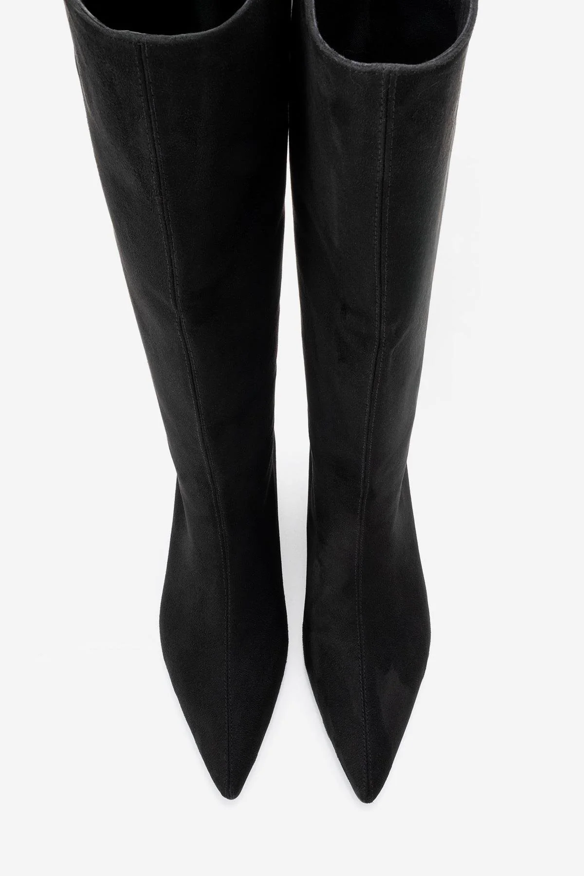 Armelia - Black Kitten Heel Knee-High Boot (Women) - Image 2