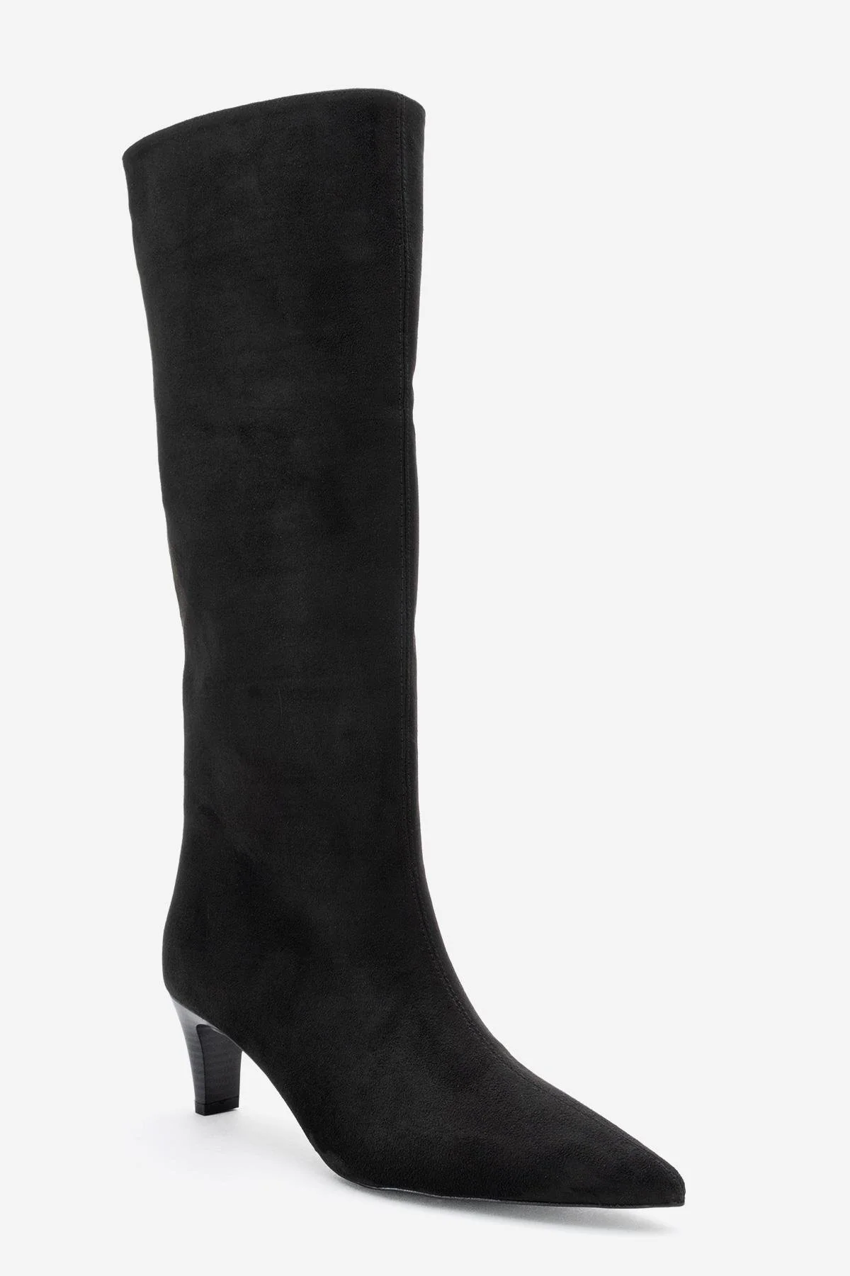 Armelia - Black Kitten Heel Knee-High Boot (Women) - Image 3