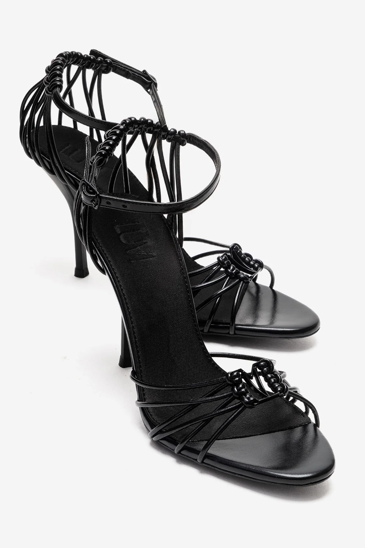 ARONA - Black Genuine Leather Stiletto Heel Shoe (Women)