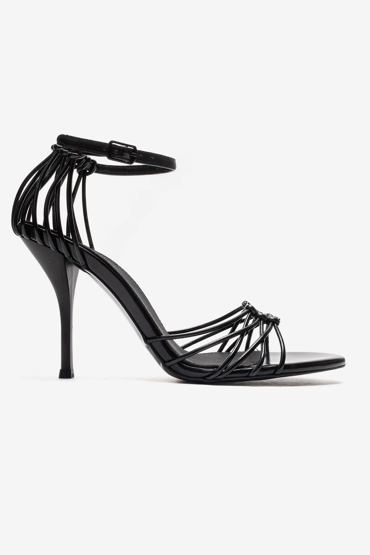 ARONA - Black Genuine Leather Stiletto Heel Shoe (Women) - Image 4
