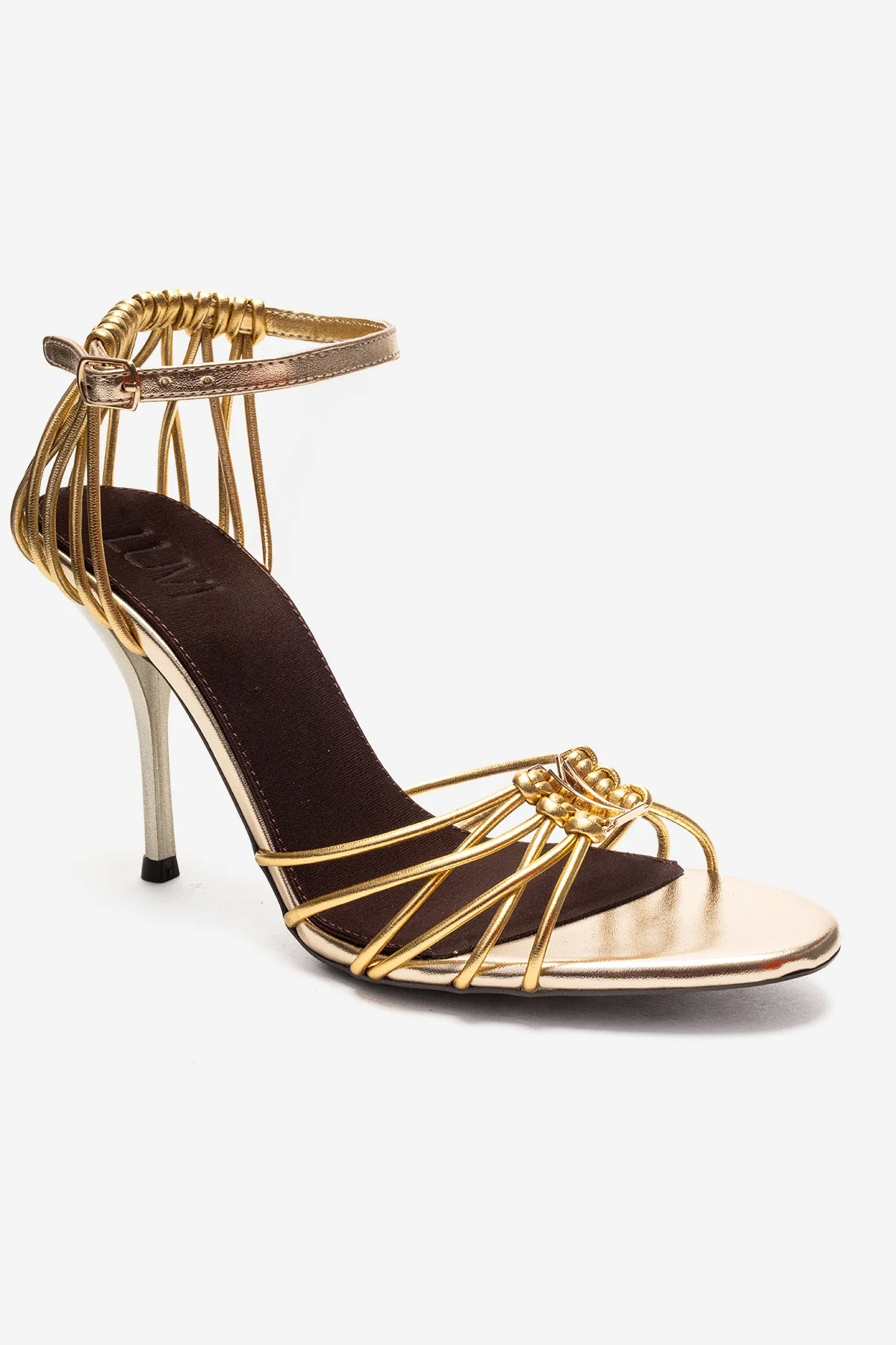 ARONA - Gold Stiletto Heel Shoe (Women) - Image 3