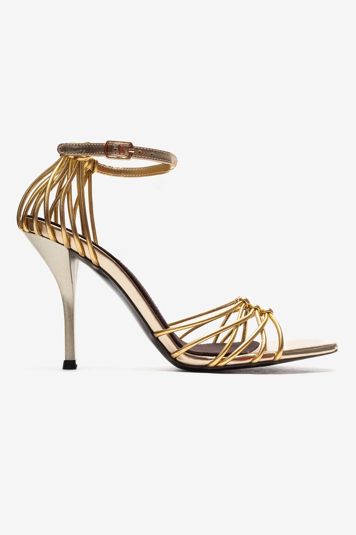 ARONA - Gold Stiletto Heel Shoe (Women) - Image 4