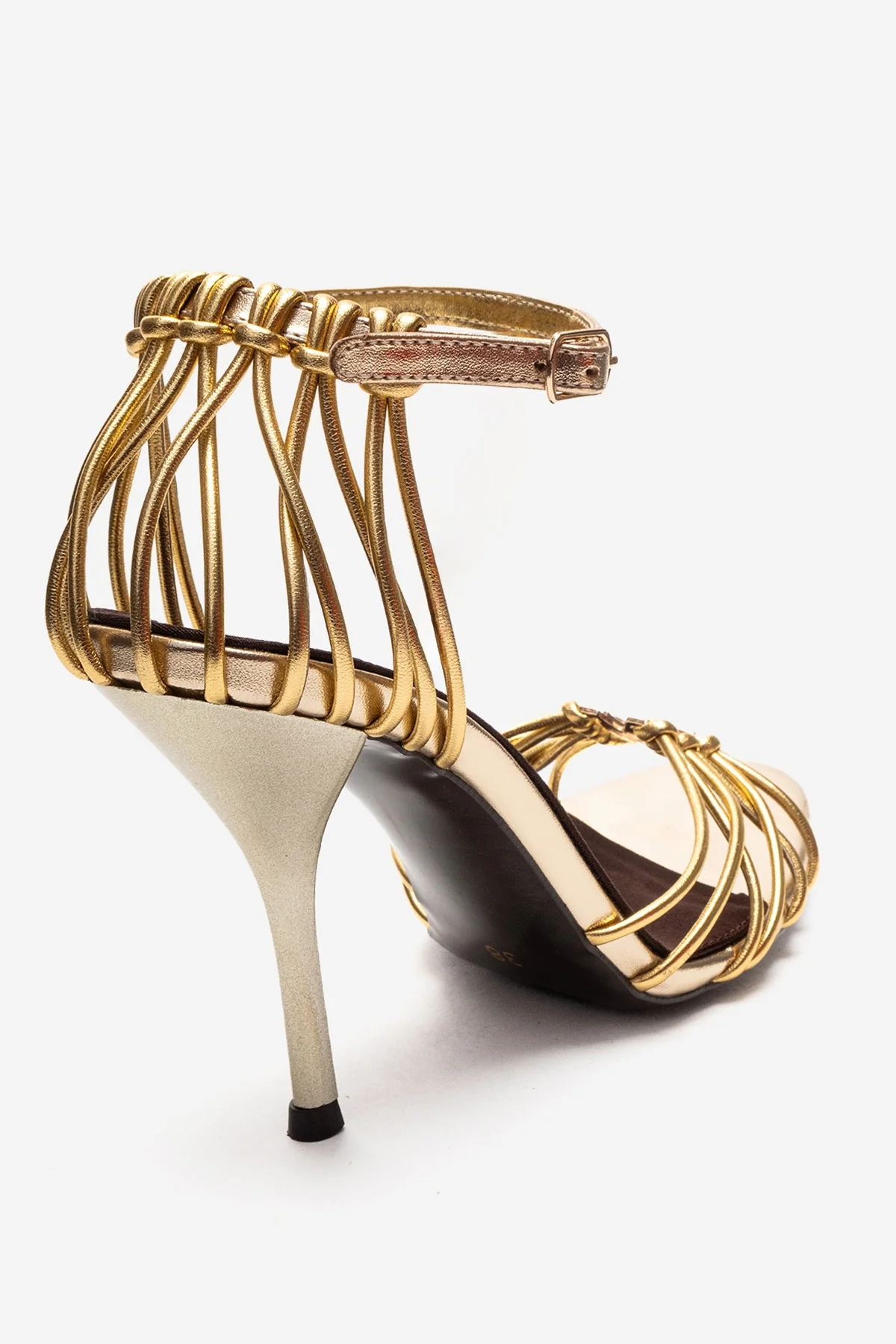 ARONA - Gold Stiletto Heel Shoe (Women) - Image 5