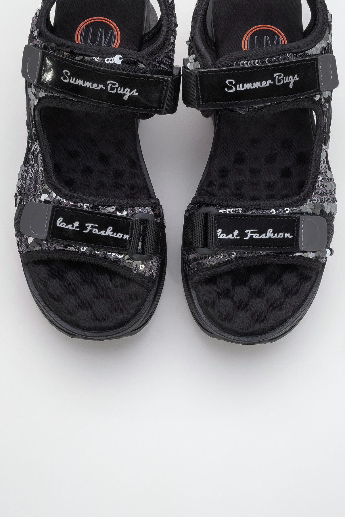 Arthur - Black-Grey Platform Sport Sandal (Women) - Image 2
