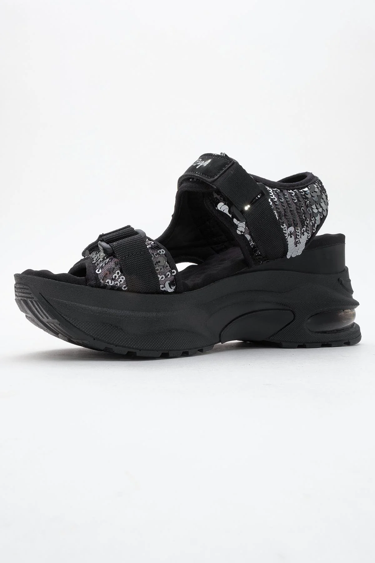 Arthur - Black-Grey Platform Sport Sandal (Women) - Image 4