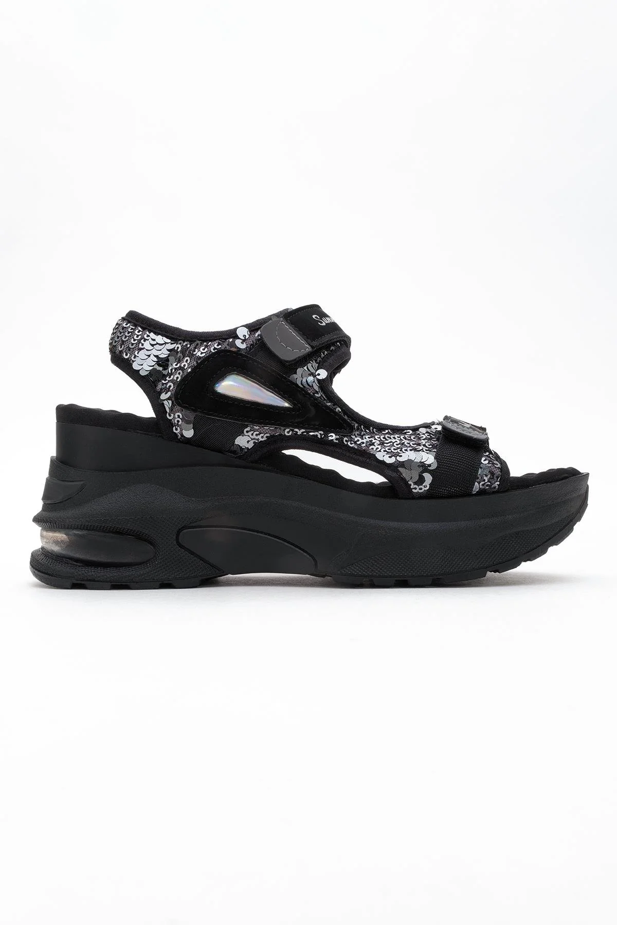 Arthur - Black-Grey Platform Sport Sandal (Women) - Image 6