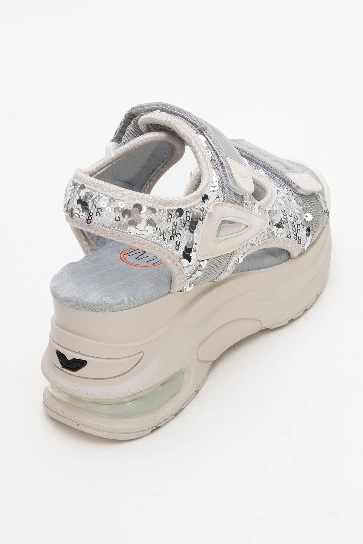 Arthur - Gray Sequin Strappy Platform Sport Sandal (Women) - Image 5
