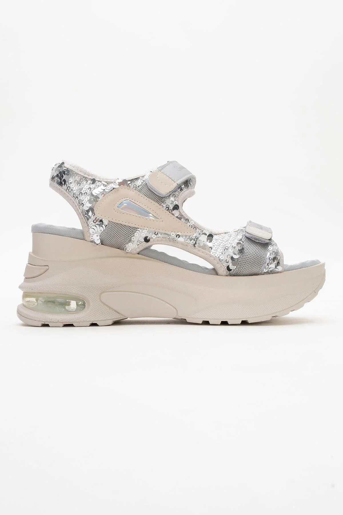 Arthur - Gray Sequin Strappy Platform Sport Sandal (Women) - Image 6