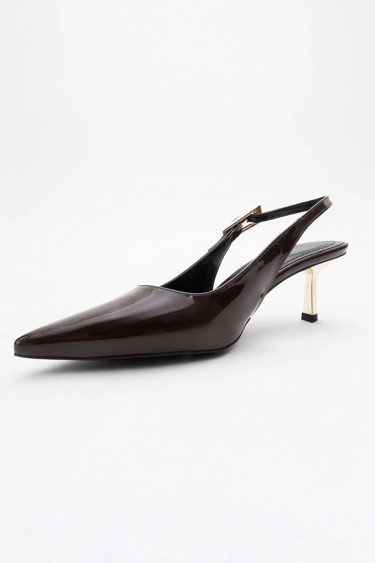 Arty - Brown Patent Pointed Toe Slingback Stiletto (Women) - Image 4