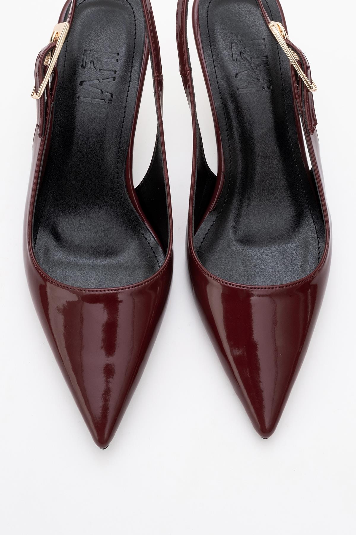 Arty - Burgundy Patent Pointed Toe Slingback Stiletto (Women) - Image 2