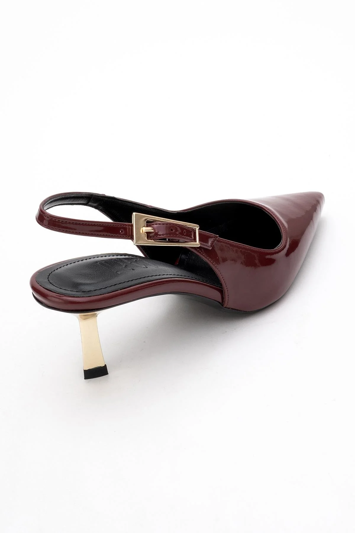 Arty - Burgundy Patent Pointed Toe Slingback Stiletto (Women) - Image 4