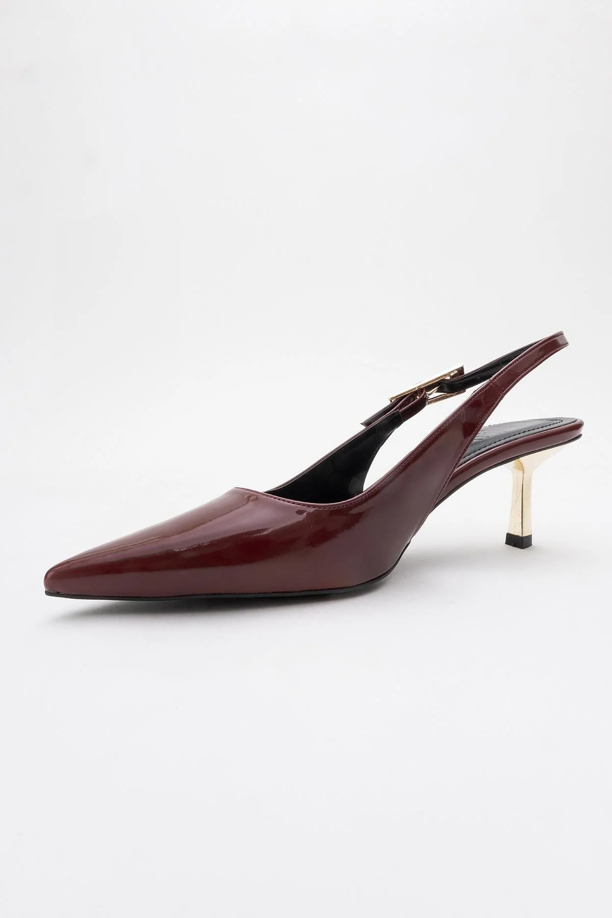 Arty - Burgundy Patent Pointed Toe Slingback Stiletto (Women) - Image 5