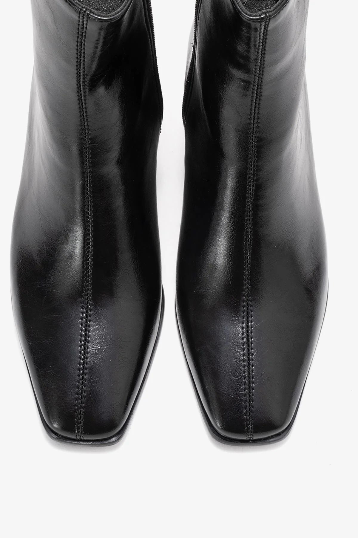 Arven - Black Square Toe Block Heel Boot (Women) - Image 2