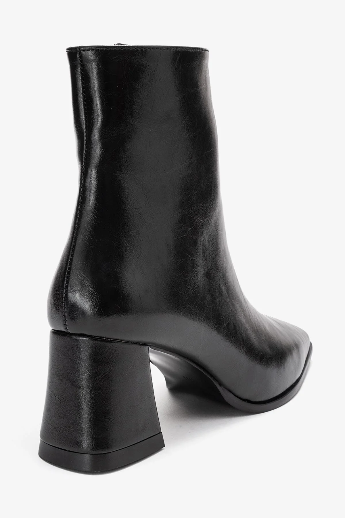 Arven - Black Square Toe Block Heel Boot (Women) - Image 5