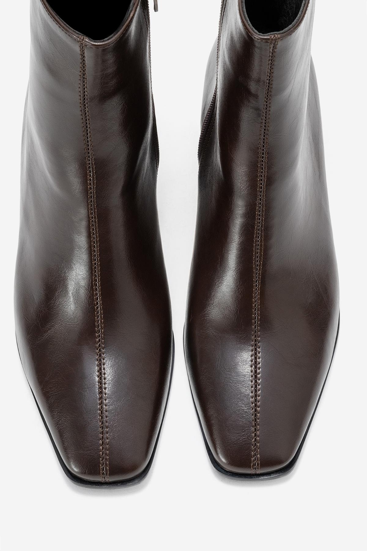 Arven - Brown Block Heel Boot (Women) - Image 2