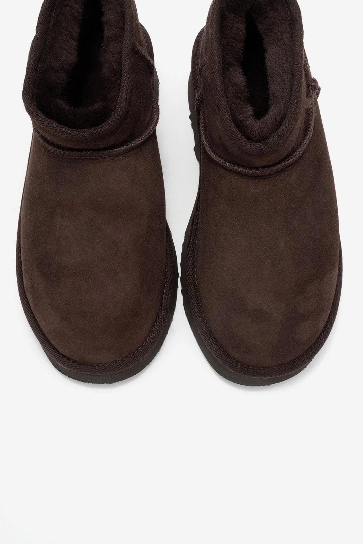 Ary - Brown Suede Fur-Lined Genuine Leather Platform Ankle Boot (Women) - Image 2