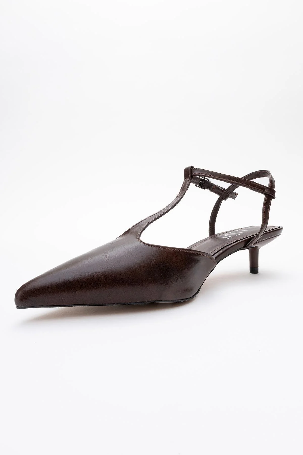 Asher - Brown Pointed Toe Backless Low Heel Pump (Women) - Image 4