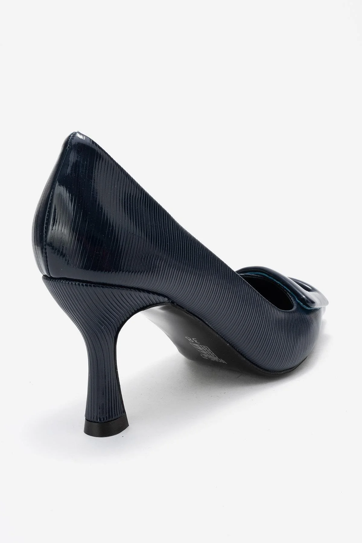 Astra - Navy Striped Buckle Pump (Women) - Image 5