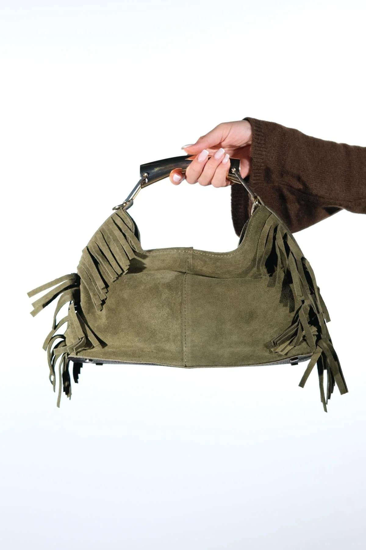 ASTREN - Green Genuine Leather Shoulder Bag (Women) - Image 2