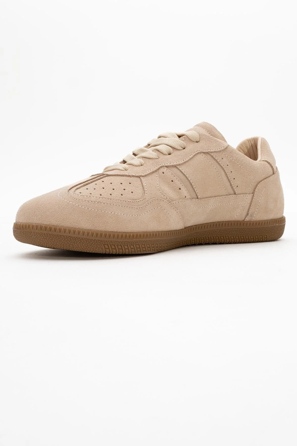 Aurel - Beige Suede Leather Sneakers (Women) - Image 4