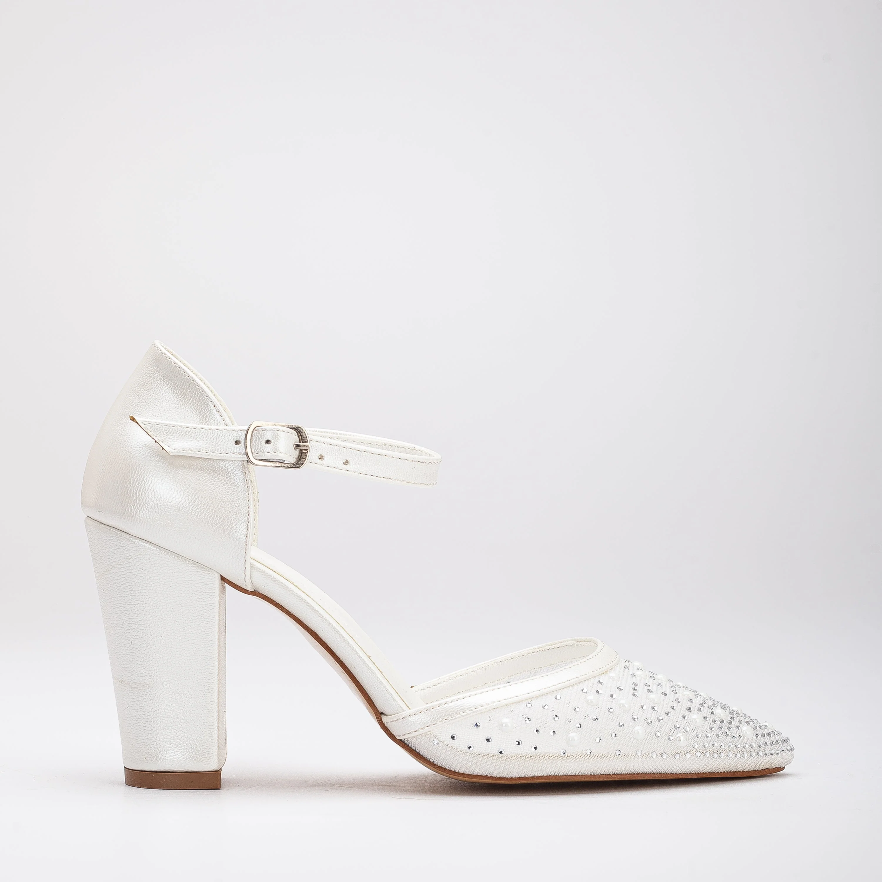 Aveline - Ivory Lace Bridal Heels