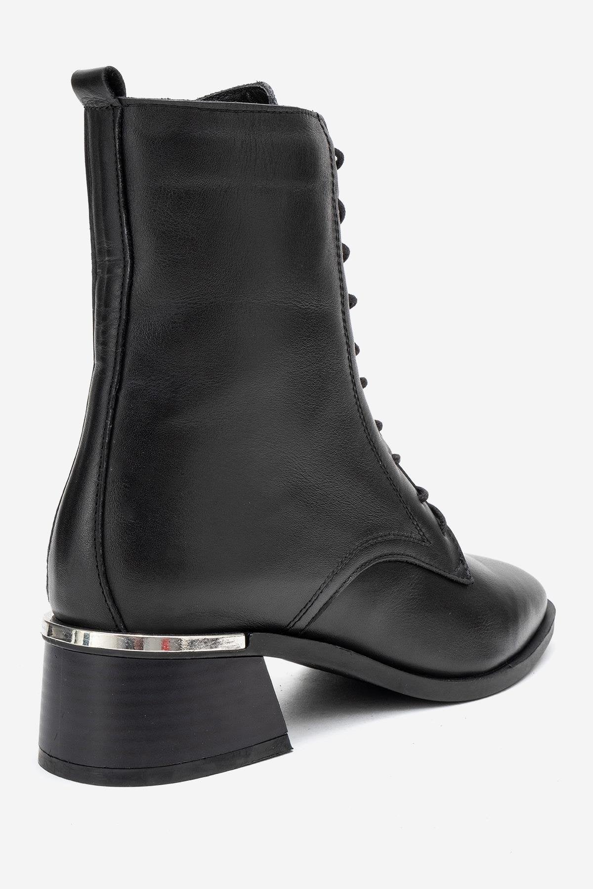 Avia - Black Genuine Leather Block Heel Boot (Women) - Image 5