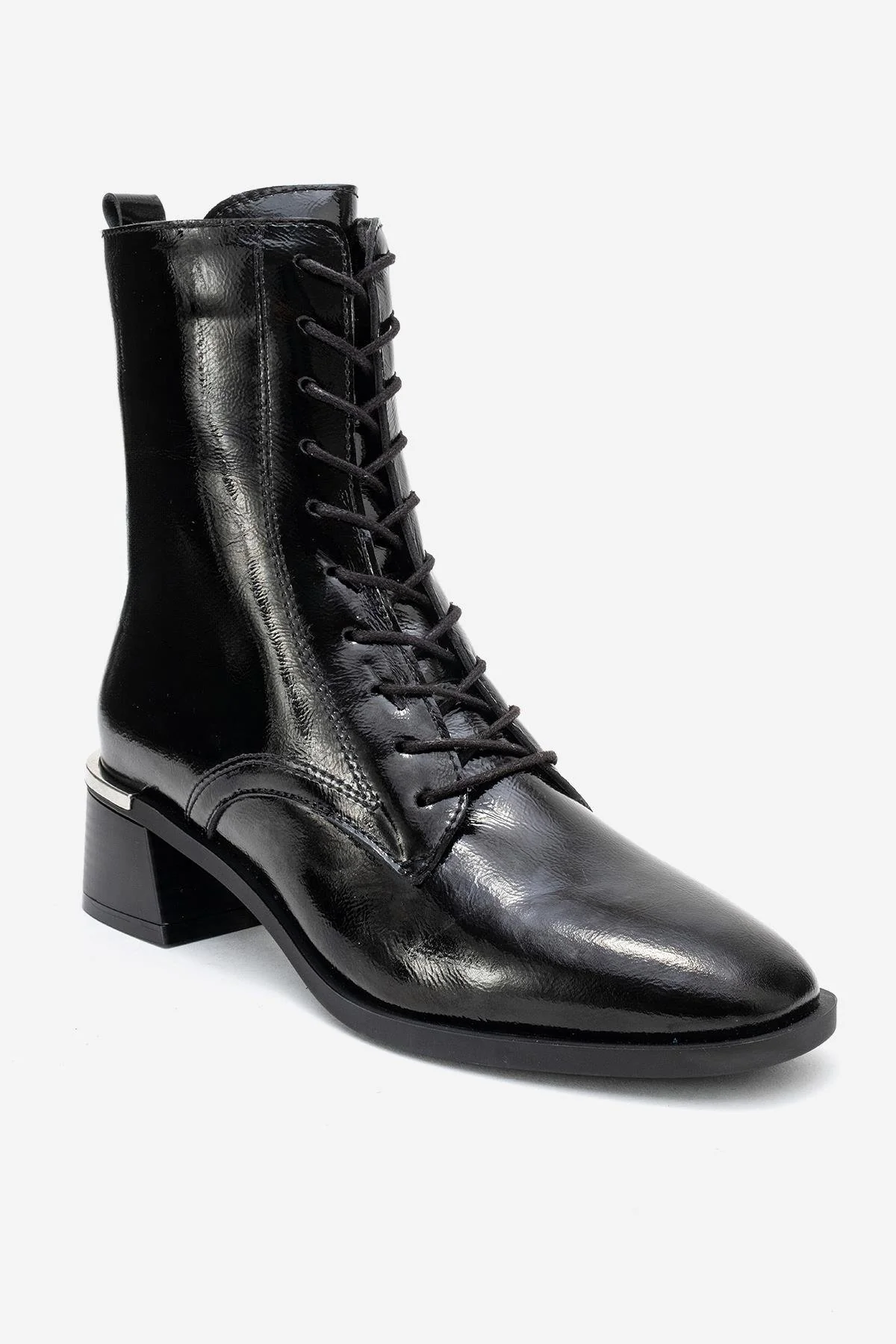 AVIA - Black Genuine Leather Block Heel Boot (Women) - Image 3