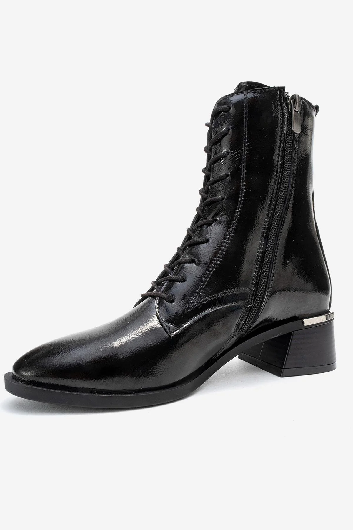 AVIA - Black Genuine Leather Block Heel Boot (Women) - Image 4