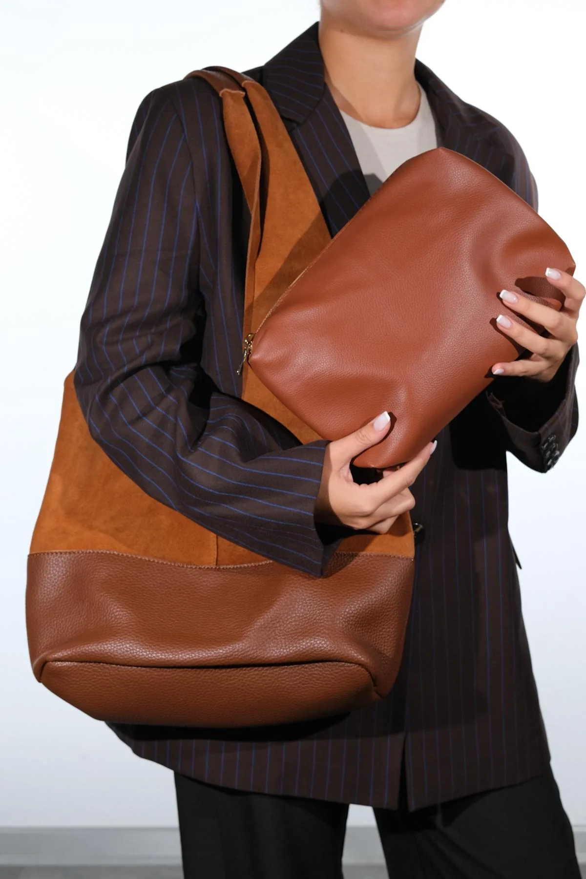 AVOS - Cognac Genuine Leather Shoulder Bag (Women) - Image 5