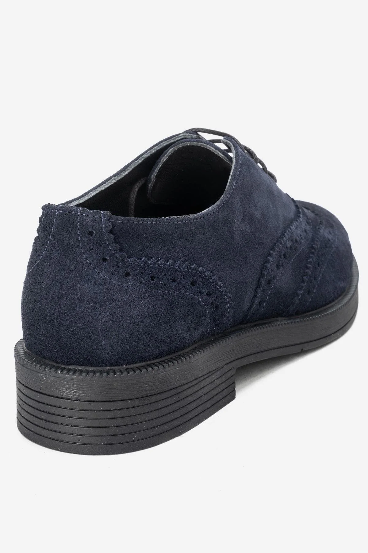 AVRA - Navy Genuine Leather Suede Oxford Shoe (Women) - Image 5