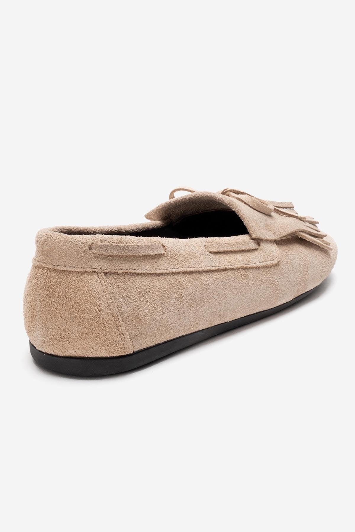 AXELI - Beige Genuine Leather Loafer (Women) - Image 4