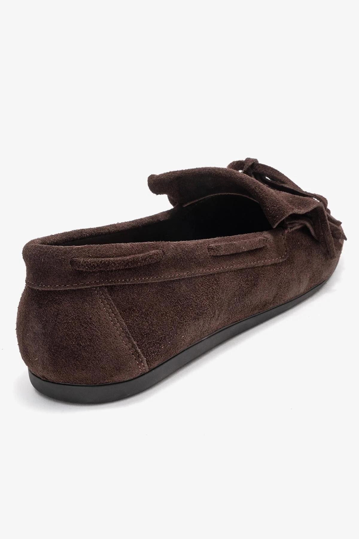 Axeli - Brown Genuine Leather Bow Fringe Loafer (Women) - Image 5