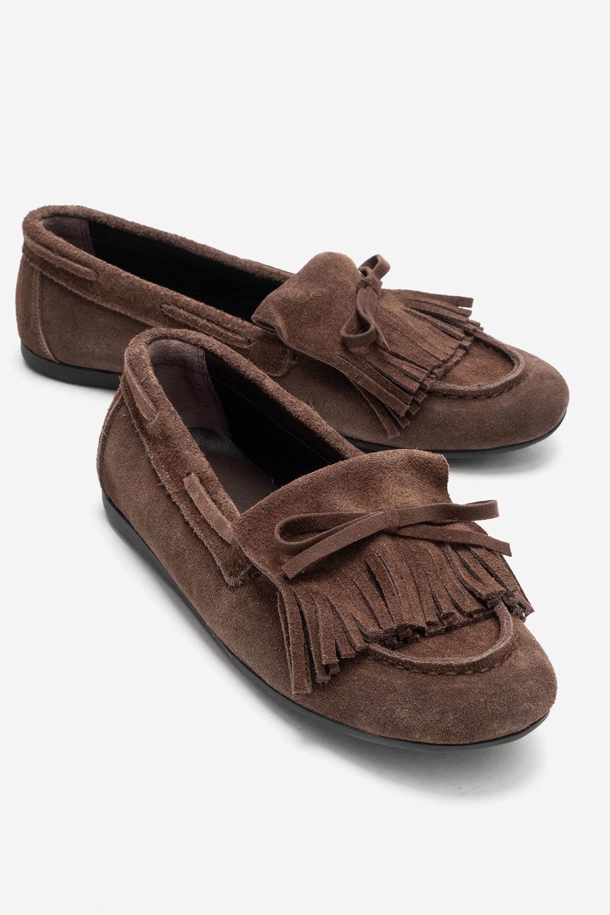 AXELI - Camel Genuine Leather Suede Loafer (Women)