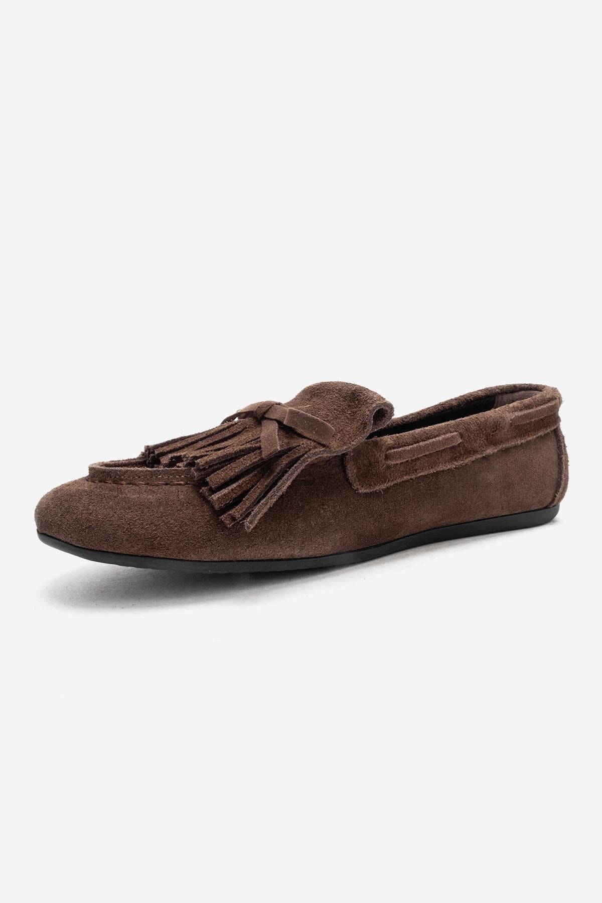 AXELI - Camel Genuine Leather Suede Loafer (Women) - Image 4