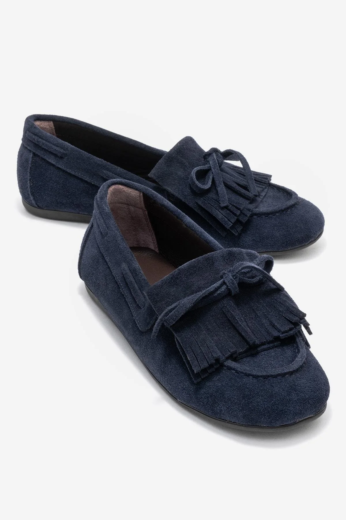 AXELI - Navy Suede Genuine Leather Loafer (Women)