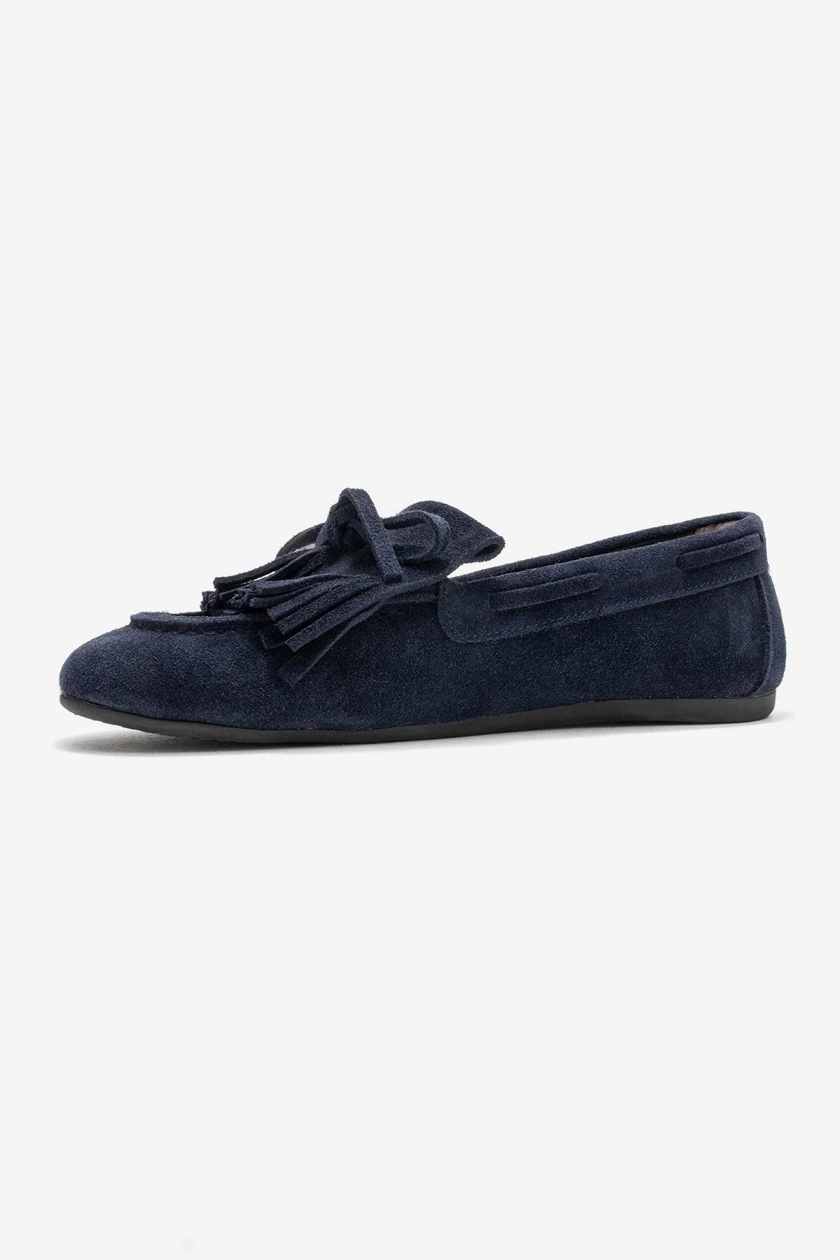 AXELI - Navy Suede Genuine Leather Loafer (Women) - Image 3