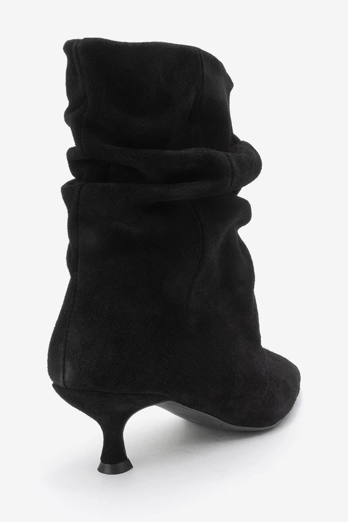 Balei - Black Suede Genuine Leather Short Heel Boot (Women) - Image 5